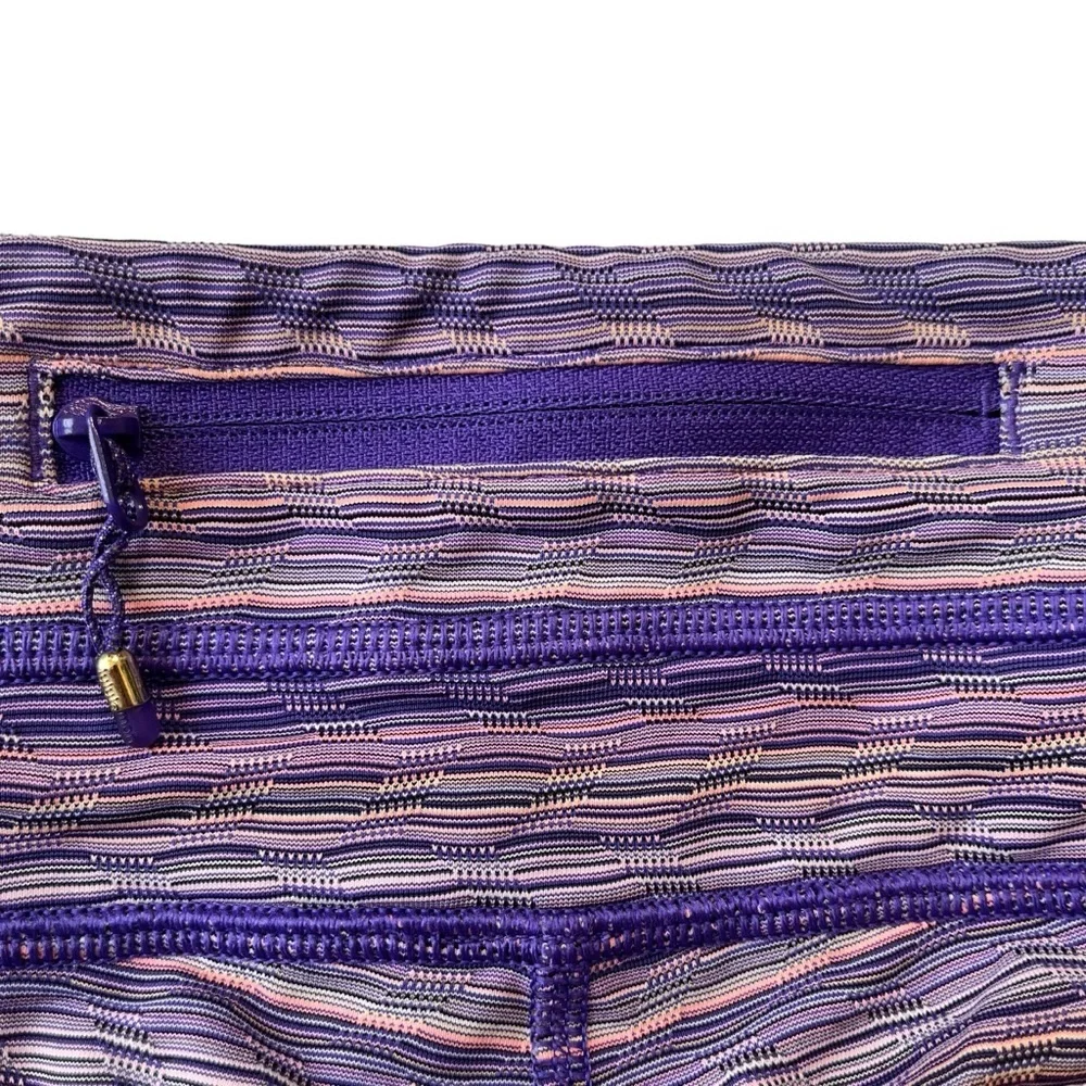 Lululemon Crop Leggings Space Dye Twist Iris Flower Pink Shell Size 6 - Picture 9 of 9